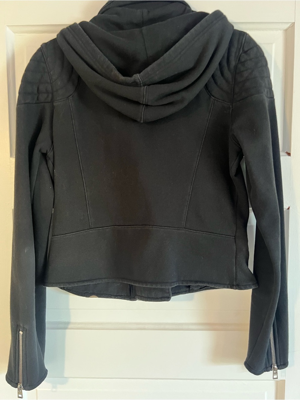 Harley-Davidson Black Quilted-Shoulder Moto Jacket - Picture 3 of 6